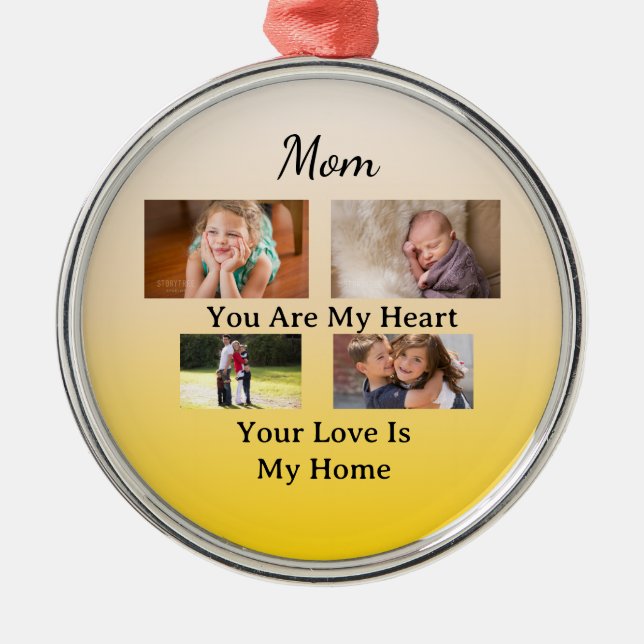 Ivory & Gold – Heartfelt Holiday Keepsake Julgransprydnad Metall (Framsidan)