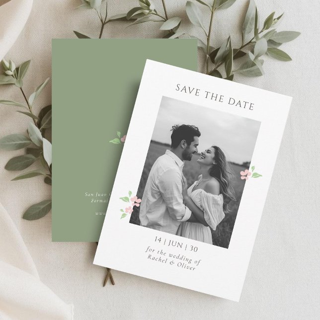 Ivory & Green | Chic Floral Wedding Save the Date (Skapare uppladdad)