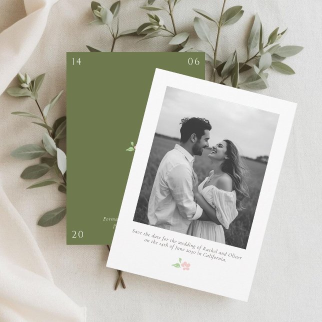 Ivory & Green | Chic Floral Wedding Save the Date (Skapare uppladdad)