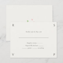 Ivory & Green | Floral Rose Wedding RSVP 