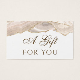 Ivory Guld Agate Gift Card Visitkort