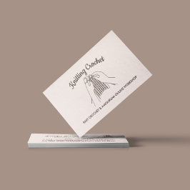 Ivory  Handmade Hobby Amigurumi Crochet Sticka Visitkort