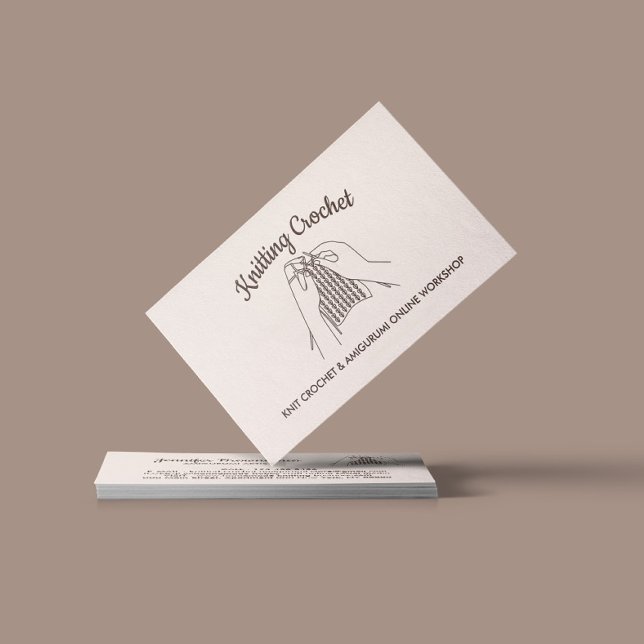 Ivory  Handmade Hobby Amigurumi Crochet Sticka Visitkort (Skapare uppladdad)
