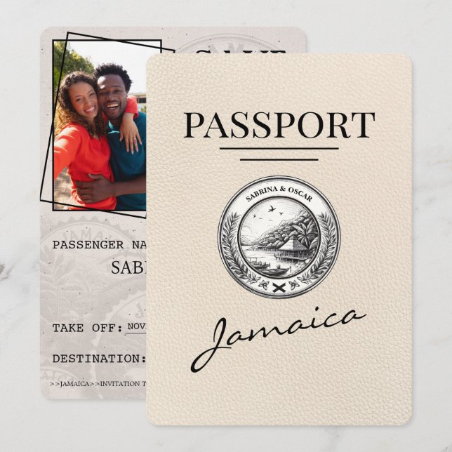 Ivory Jamaica Passport Spara datum Datumet (Fram/baksida)