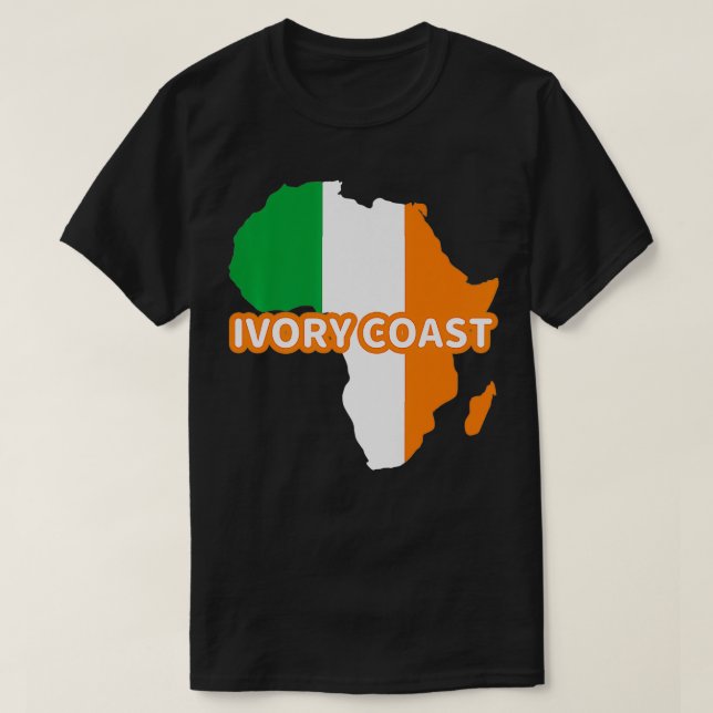 Ivory Kusten Ivorians Pride Flagga Karta Afrika Sk T Shirt (Design framsida)