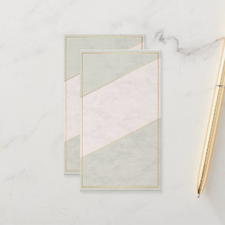 Ivory Marble Blank Appointment Card – Gold Accent Tidsbeställning Kort