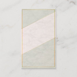 Ivory Marble Blank Appointment Card – Gold Accent Tidsbeställning Kort