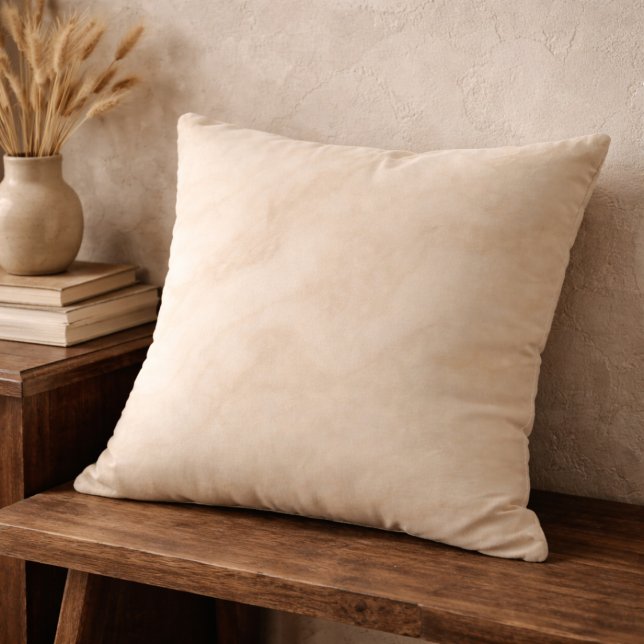 Ivory Marbled Swirl Throw Pillow Kudde (Muted taupe and blush swirls add natural flow to modern neutral rooms)