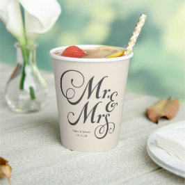 Ivory Mr och Mrs personlig Rustic bröllop