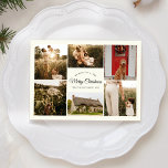 Ivory Mycket God jul Sex Photo Collage Julkort<br><div class="desc">Den här ivorianska Helgdag med mycket God jul sex fotosamlingskort har en sofistikerad ljuskrämbakgrund med en blandning av enkel svart text och klassisk kalligrafi parad med en minimalistisk boho-stil som strejkor en perfekt mellan ren modern finess och vintagens elegans. Den här charmerande designen är ett härligt sätt att önska dina...</div>