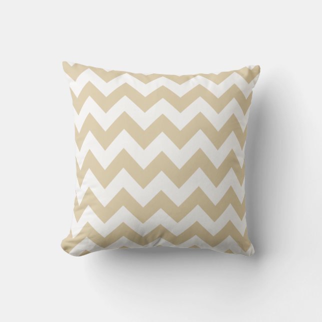 Ivory Neutralt Chevron Kudde (Framsida)
