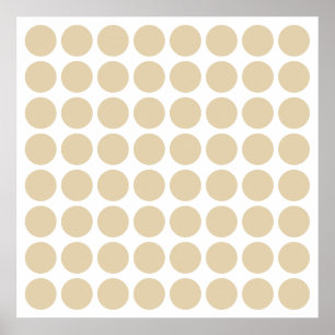 Ivory Neutralt Dots Poster