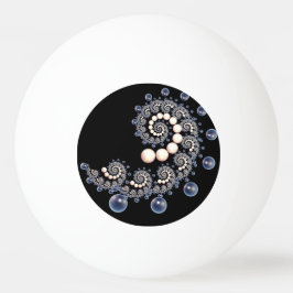 Ivory och Blue Pearl Spiral Ping Pong Bollar
