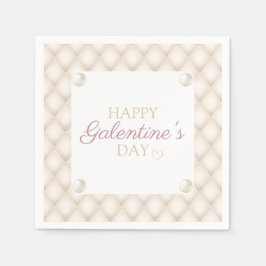 Ivory och Guld Galentin's Day Cocktail Napkin Pappersservett