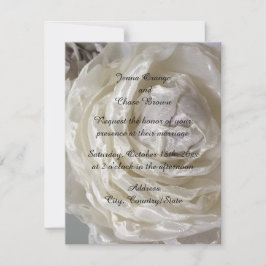 Ivory Peony Wedding-inbjudan Inbjudningar