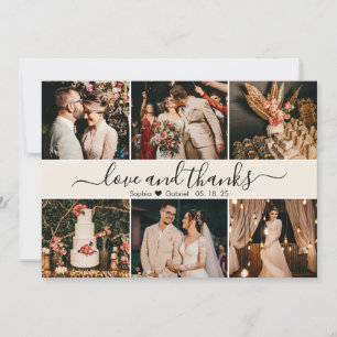 Ivory Photo Collage Modern Romantic Typography Tack Kort