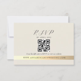 Ivory Photo QR Code Wedding OSA Kort