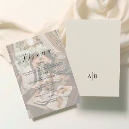 Ivory Photo Wedding Meny