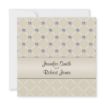 Ivory Quilted Bling Posh Wedding bjudande