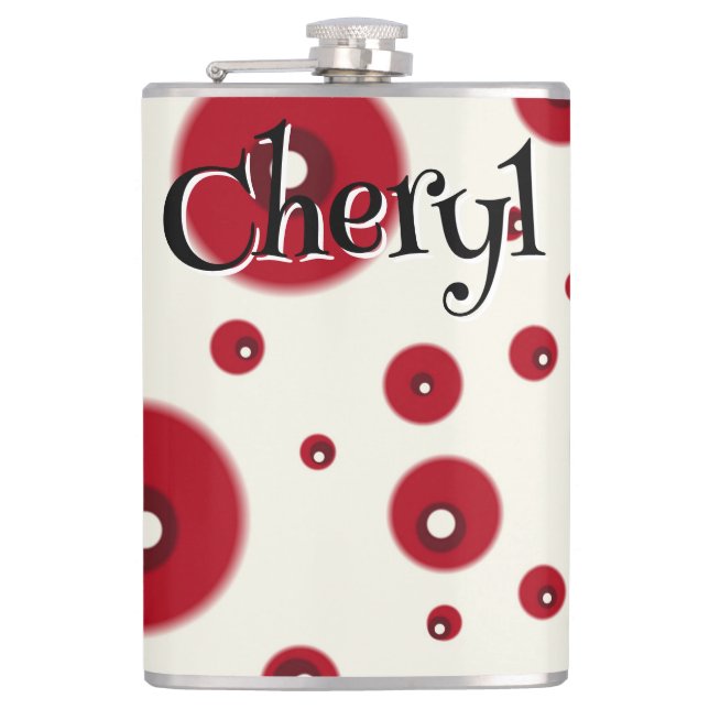 Ivory Red Dots Funky Whimsical Circle Pattern  Fickplunta (Framsidan)