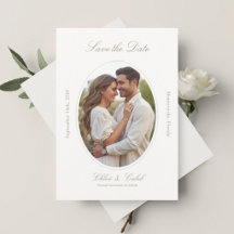 Ivory & Sand | Chic Script Bröllop Spara Datum