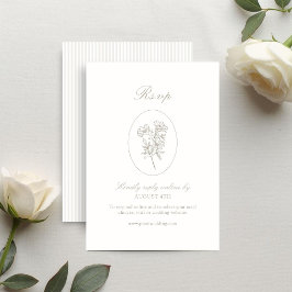 Ivory & Sand | Randiga Blommig Bröllop OSA Kort
