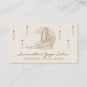 Ivory Secret Geometry Yoga Pilates Fitness Gym Visitkort