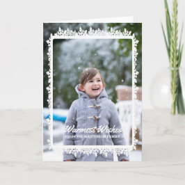 Ivory Snowflake Ram Helgdag Photo Helgkort