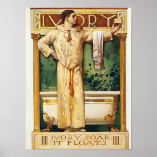 Ivory Soap det Flyter, Ivory Magazine, 1900 Poster