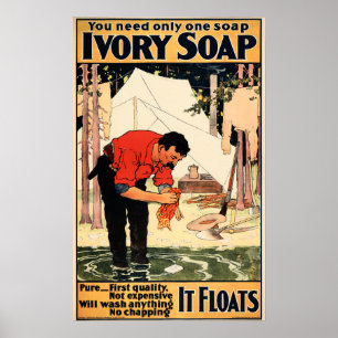 IVORY SOAP Du behöver bara en Vintage annons Poster
