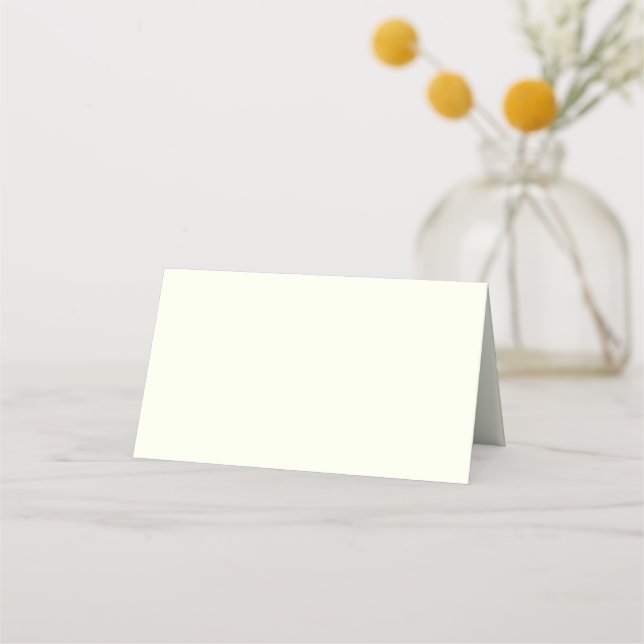 Ivory Solid Färg Placeringskort (Framsida)