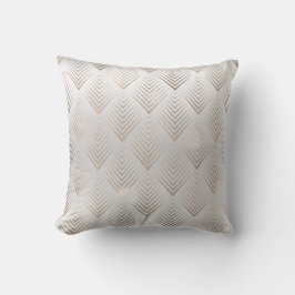 Ivory Triangles Grått Art Deco Geometry Arrows Kudde