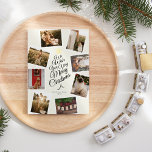 Ivory Väldigt God jul Träd Photo Collage Julkort<br><div class="desc">Den här Helgdag av ivorianskt fotokollage i Träd har en sofistikerad ljuskrämbakgrund med en blandning av enkel svart text och klassisk kalligrafi parad med ett minimalistiskt boho-format som strejkor en balans mellan ren och modern perfekt och vintagens elegans. Att försköna allt detta på ett vackert sätt är ett Julgran-format hälsning...</div>