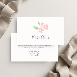 Ivory | Watercolor Wedding Registry Enclosure Card Tilläggskort