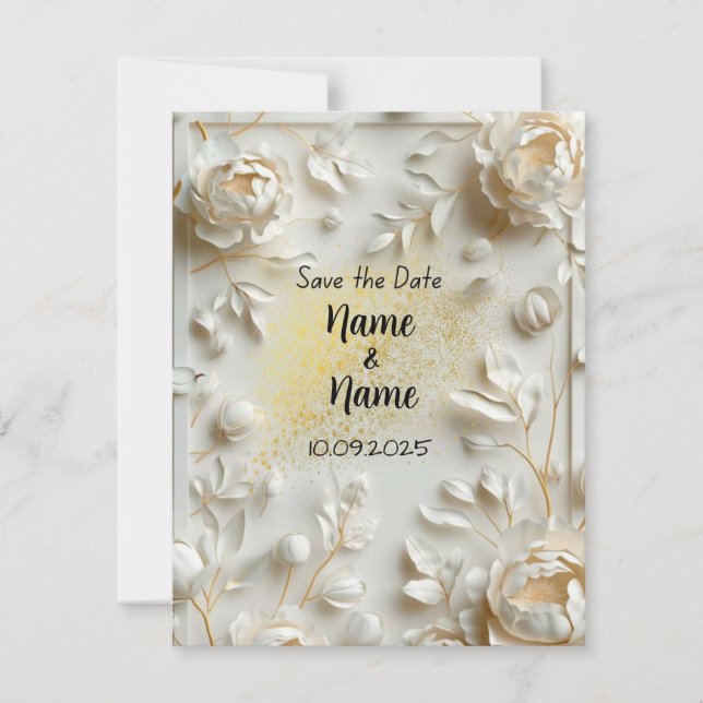 Ivory Wedding-inbjudan (Framsida)