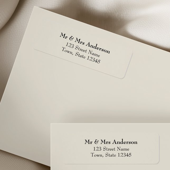 Ivory Wedding Return Address Returadress Etikett (Skapare uppladdad)