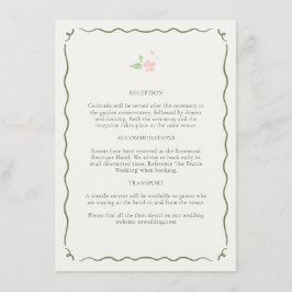 Ivory | Whimsical Floral Wedding Enclosure Card Tilläggskort