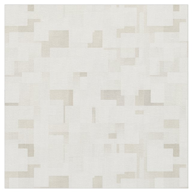 Ivory & White Abstrakt Tyg (Närbild)