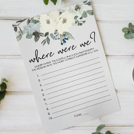 Ivory White Blommigt Game där vi var Flygblad