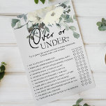 Ivory White Blommigt Game over under Flygblad<br><div class="desc">Över- eller Under-möhippa-spel. Vattentärsfärg botaniskt,  ivoriansk vit Blommigt. Matchande objekt för att slutföra din händelsesamling finns i vårt Zazzle-arkiv!</div>