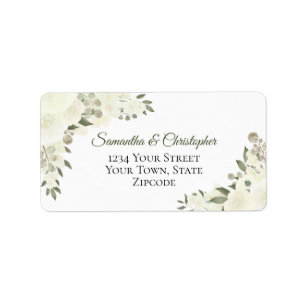 Ivory White Boho Ro Elegant bröllop Adress Adressetikett
