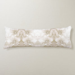 Ivory White Flowers Body Pillow Kroppskudde