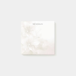 Ivory White Flowers Post it Notes Post-it Block