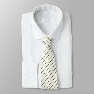 Ivory White med Charcol Grått Streck Slips