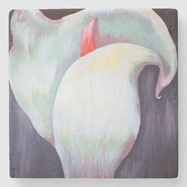 Ivory White Orchid med Lilac Lemon Hues Stenunderlägg (Framsidan)