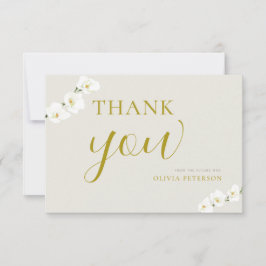 Ivory White Orchids Simple Elegant bröllop par Tack Kort