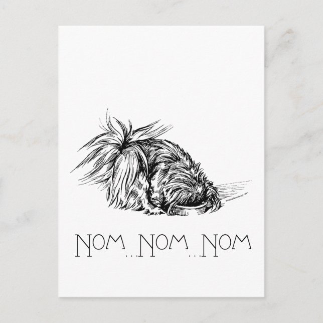 Ivrig Ätare Peke Vykort (Framsida)