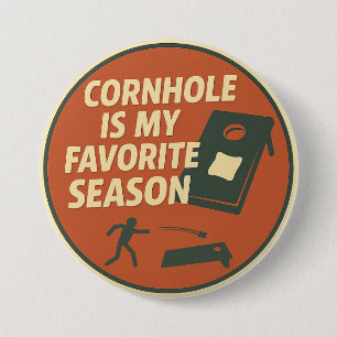 Ivrig Cornhole-spelare Humor Knapp