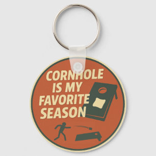 Ivrig Cornhole-spelare Humor Nyckelring