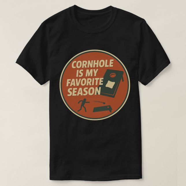 Ivrig Cornhole-spelare Humor T Shirt (Design framsida)